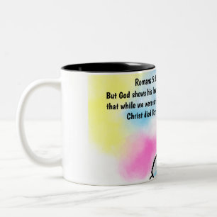 Jesus is here Two-Tone coffee mug