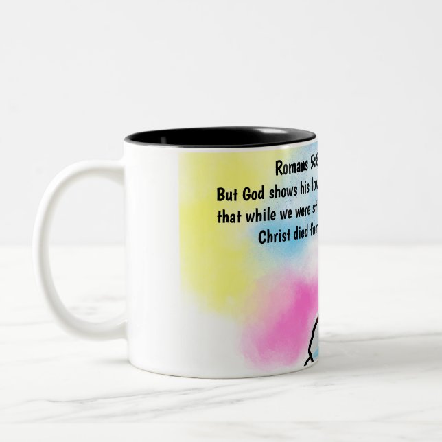 Jesus is here  Two-Tone coffee mug (Left)