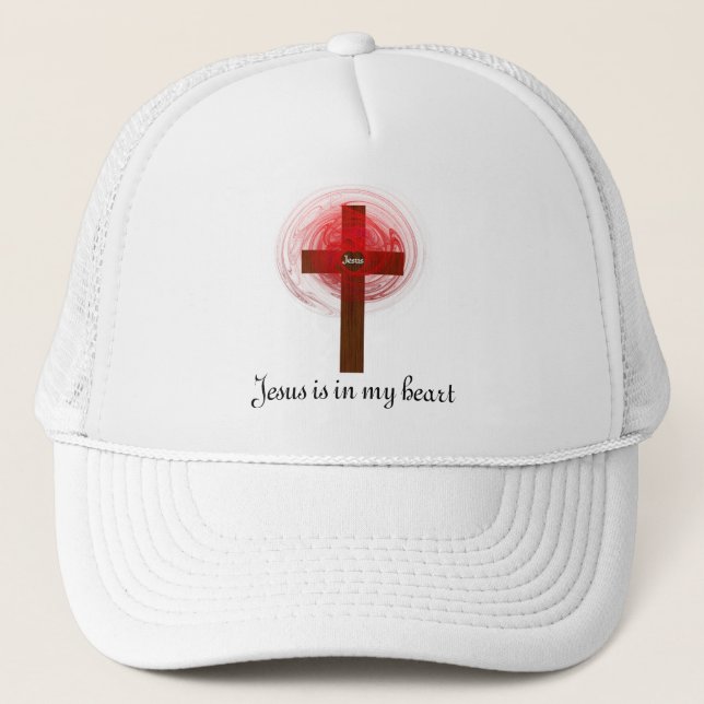 Jesus Is In My Heart Trucker Hat (Front)