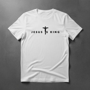 Jesus Is King Black Text T-Shirt