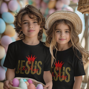 Jesus is King Christian Bible Spiritual For Kids T-Shirt