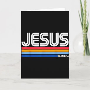 Jesus Is King Christian Cross God Faith Bible Reli Card