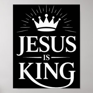 Jesus Is King Christian Poster
