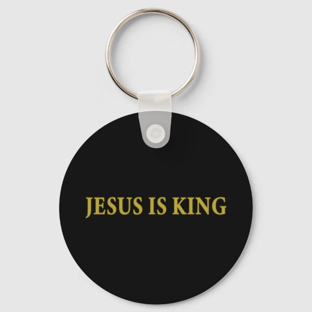 Jesus is King Christian Pullover HoodieJesus is Ki Key Ring (Front)
