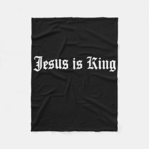 Jesus Is King Christian Streetwear Fleece Blanket