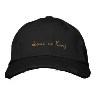 Jesus is King Embroidered Hat