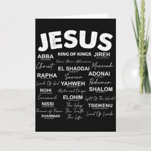 Jesus Is King Names Of God Hebrew Jesus Christian Card