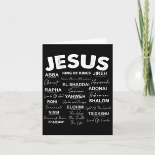 Jesus Is King Names Of God Hebrew Jesus Christian  Card