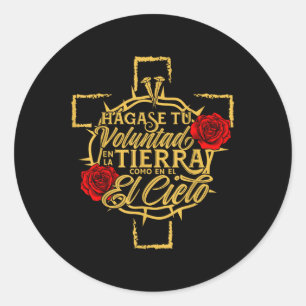 Jesus Is King Yeshua Religious Christian Bible Ver Classic Round Sticker