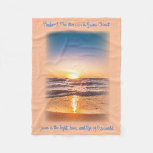 Jesus is Light Fleece Blanket