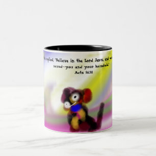 jesus is light Two-Tone coffee mug