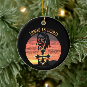 Jesus Is Lord Ceramic Ornament