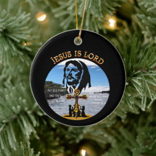 Jesus Is Lord Ceramic Ornament