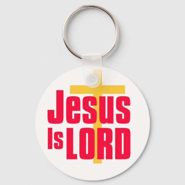 Jesus is Lord christian design Key Ring (Front)