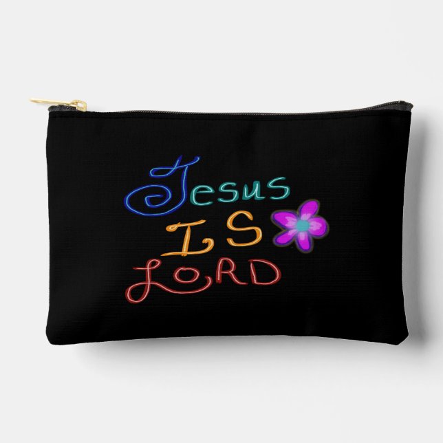Jesus is LORD Christian Quote  Accessory Pouch (Front)