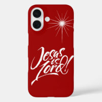 Jesus is Lord - Christmas Christian Star Red