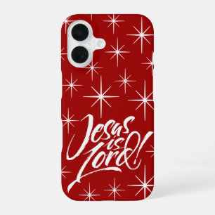 Jesus is Lord - Christmas Christian Stars iPhone 16 Case