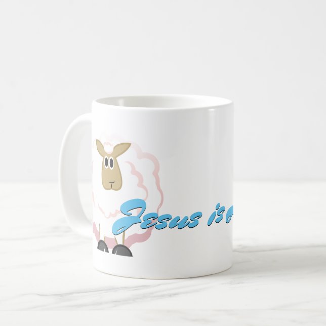 Jesus is Lord - Fluffy Sheep Coffee Mug (Front Left)