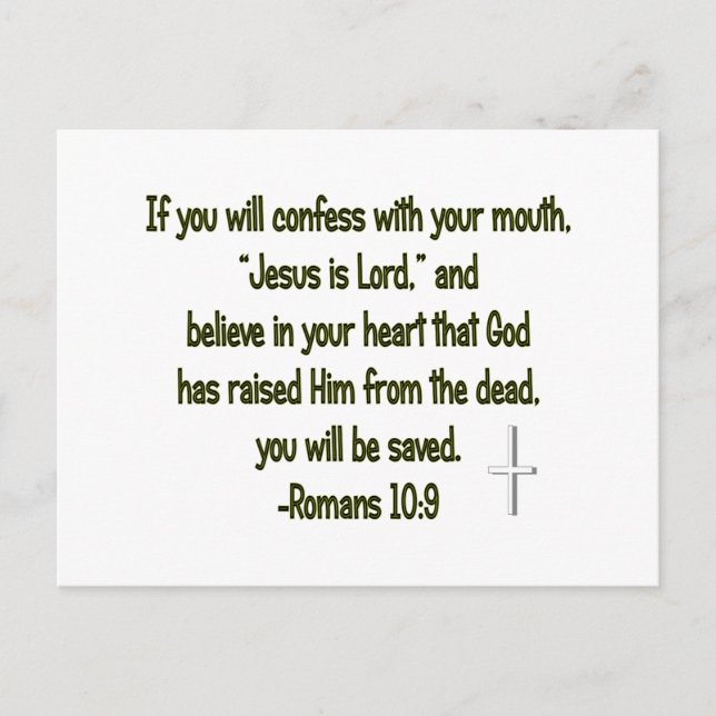 Jesus Is Lord Postcard (Front)