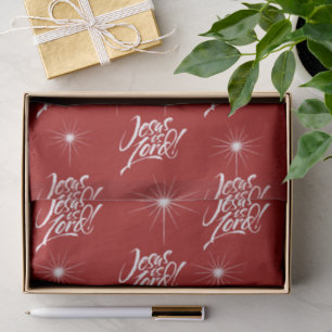 Jesus is Lord Red Christmas Christian Christ God Tissue Paper