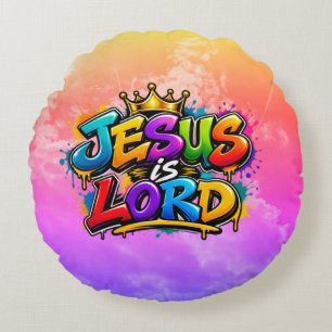 Jesus is Lord Round Cushion