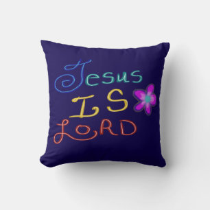 Jesus is LORD with Pink Flower Cushion