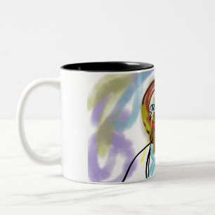 jesus is love and victory Two-Tone coffee mug
