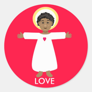 Jesus is love classic round sticker