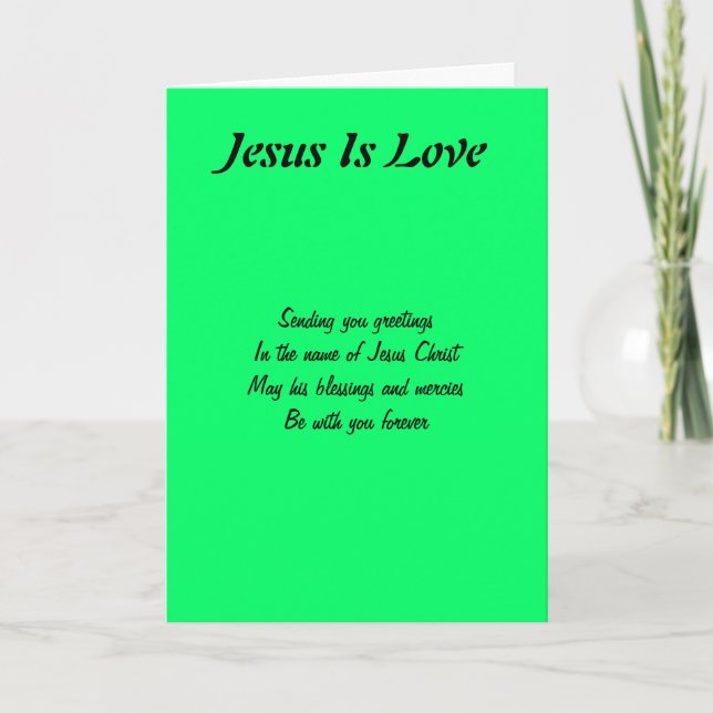 Jesus is love Greeting cards (Front)