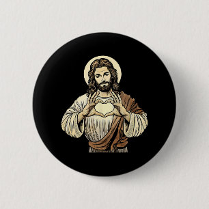Jesus Is Love Tee Jesus Loves You Easter Christmas 6 Cm Round Badge