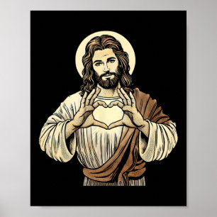 Jesus Is Love Tee Jesus Loves You Easter Christmas Poster