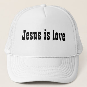 Jesus is love trucker hat