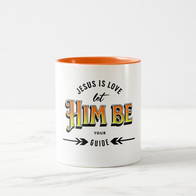Jesus Is Love Two-Tone Coffee Mug (Center)