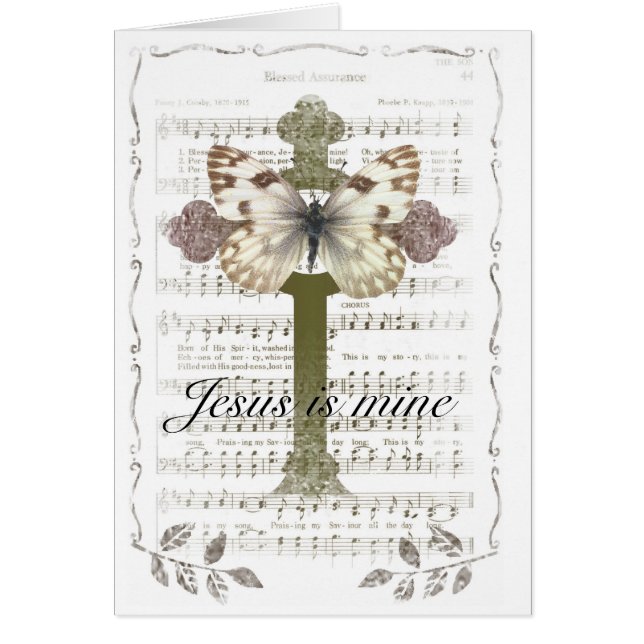 Jesus is Mine Butterfly Card (Front)