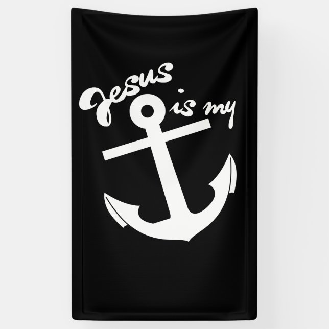Jesus is my anchor banner (Vertical)