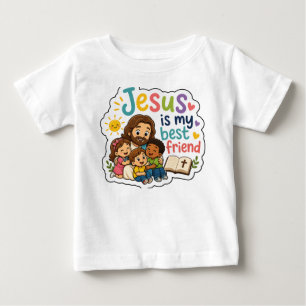 Jesus Is My Best Friend Cute Kids Christian  Baby T-Shirt