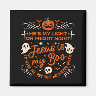 Jesus Is My Boo Christian Halloween Ghost Pumpkin Magnet