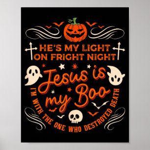 Jesus Is My Boo Christian Halloween Ghost Pumpkin  Poster