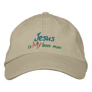 Jesus Is My Boss Man - template Embroidered Hat