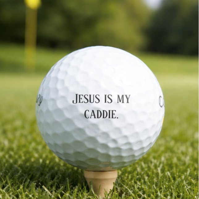 'Jesus Is My Caddie' Christian Golfers Uplifting  Golf Balls (Creator Uploaded)