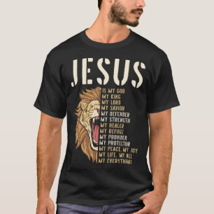 Jesus Is My God Lion Of Judah Christian Religious T-Shirt