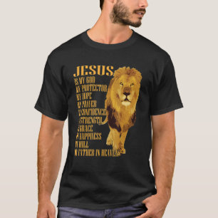 Jesus Is My God Orange Lion Christian Of Judah 1 T-Shirt
