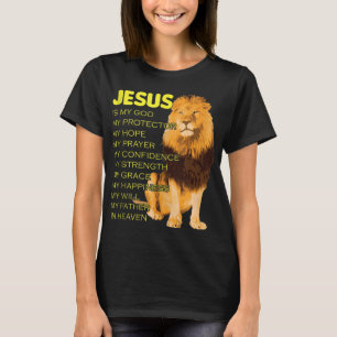 Jesus is my God Yellow Lion Christian of Judah T-Shirt