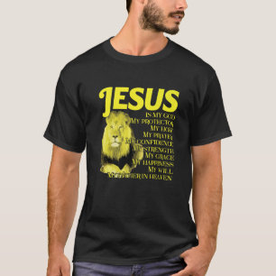 Jesus Is My God Yellow Lion Christian Of Judah T-Shirt