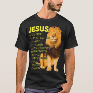 Jesus is my God Yellow Lion Christian of Judah T-Shirt