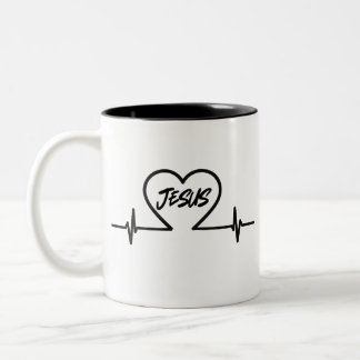 Jesus is my heartbeat mug