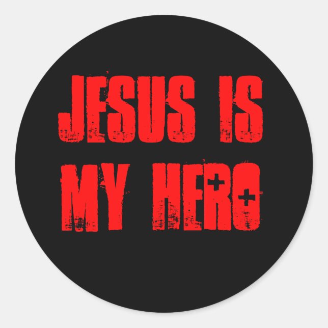 'Jesus Is My Hero' sticker (Front)