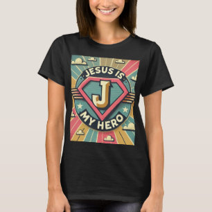 Jesus is my Hero women's superhero comic design T-Shirt