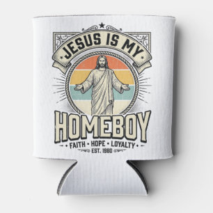 Jesus Is My Homeboy Vintage Religious Shirt Can Cooler