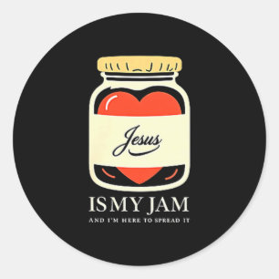 Jesus Is My Jam And Im Here To Spread It Classic Round Sticker